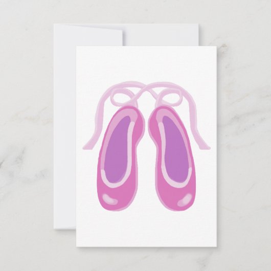 Carte Chaussure de ballet rose (Devant)