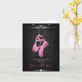 Carte Chaussure de ballet rose Noir (Fleur jaune)