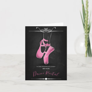 Carte Chaussure de ballet rose Noir