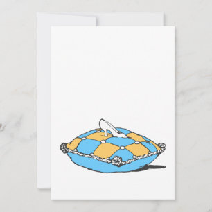 Carte Chaussure de Cendrillon sur Coussin orange Turquoi