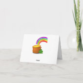 Carte Chaussure de cheval de bonne chance du jour de St (Dos)