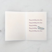 Carte Chaussure de mastication de joyeux anniversaire…. (Intérieur)