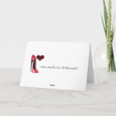 Carte Chaussure Red Stiletto et coeur 3D (Dos)