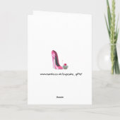 Carte Chaussure Stiletto Rose et Cupcake (Dos)