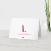 Carte Chaussure Stiletto Rose et Rose (Dos)