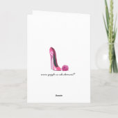 Carte Chaussure Stiletto Rose et Rose Art (Dos)