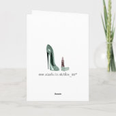 Carte Chaussure Stiletto Vert et Art Lipstick (Dos)