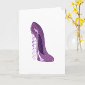 Carte Chaussure stylet lilas de tire-bouchon (Fleur jaune)
