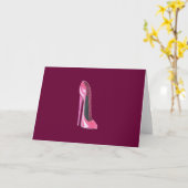 Carte Chaussure stylet rose (Fleur jaune)