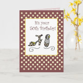 Carte Chaussures 50e anniversaire (Fleur jaune)