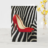 Carte chaussures à talon rouge (Fleur jaune)