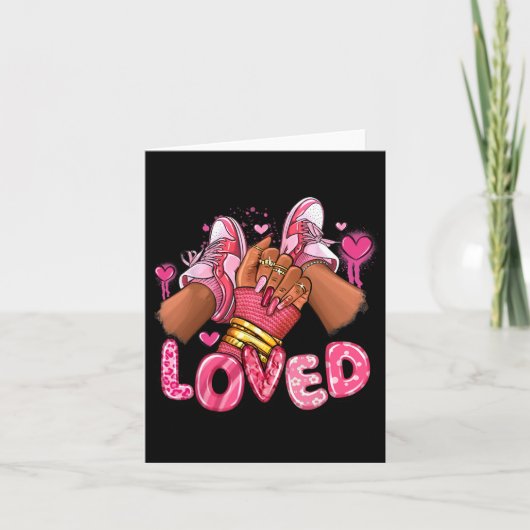 Carte Chaussures Afro pour femmes de la Saint-Valentin a (Devant)