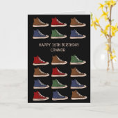 Carte Chaussures baskets haut de gamme design anniversai (Fleur jaune)