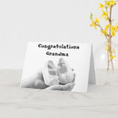 Carte Chaussures bébé bercées (Fleur jaune)