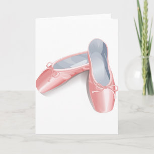 Carte Chaussures de ballet roses élégantes, chaussures d