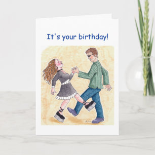 Carte Chaussures de boogie d'anniversaire