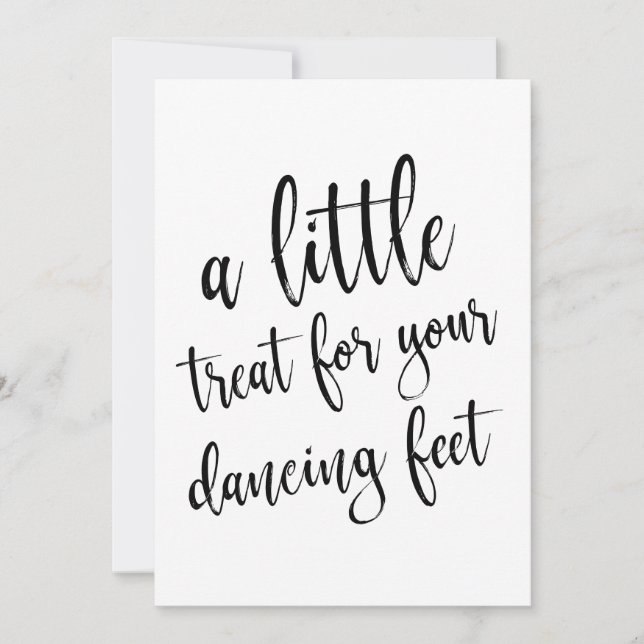 Carte Chaussures de danse Calligraphie Mariage abordable (Devant)