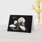 Carte Chaussures de selle et marguerite Anniversaire (Fleur jaune)