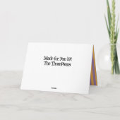 Carte Chaussures de sorcière Whimsy avec des rayures vio (Dos)