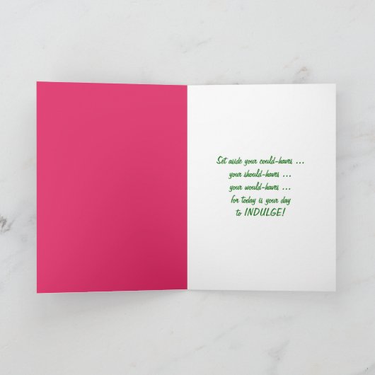 Carte Chaussures en bois avec tulipes d'anniversaire (Intérieur)