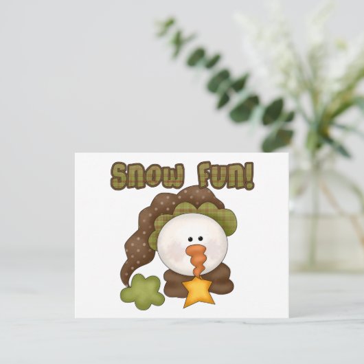 Carte Chaussures et cadeaux One Fun de neige (Debout devant)