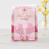 Carte Chaussures Mariages roses Maid of Honor Bridal Pro (Fleur jaune)