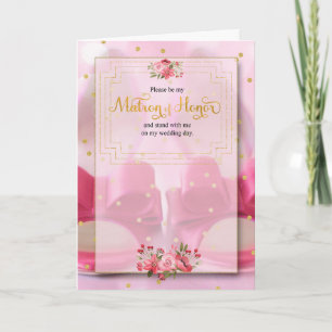 Carte Chaussures Mariages roses Matron d'honneur proposi