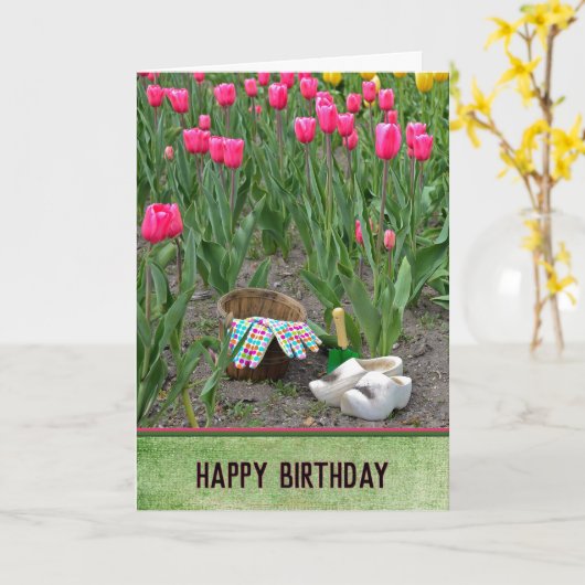 Carte Chaussures Néerlandaises En Bois Anniversaire Dans (Fleur jaune)