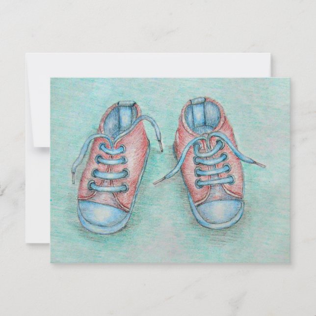 Carte chaussures pour bébé (Devant)