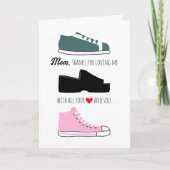 Carte Chaussures Rétro 90's Fête des Mères Rétro (Devant)