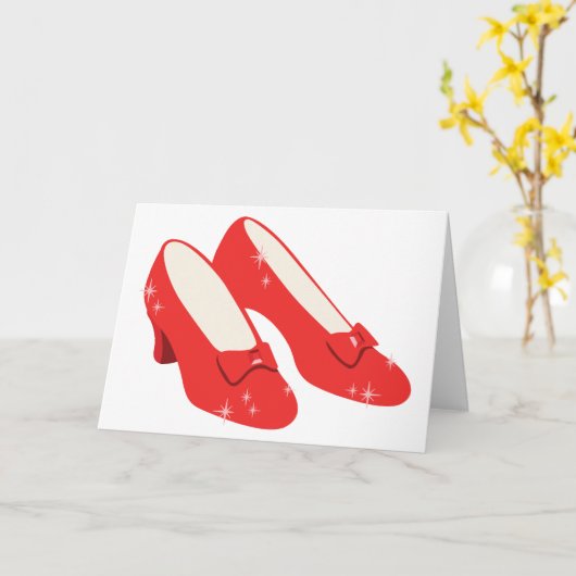 Carte Chaussures rouges Ruby (Fleur jaune)
