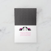 Carte Chaussures talons noirs fête d'anniversaire (Intérieur)