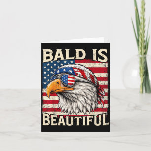 Carte Chauve Est Beau 4 Juillet Usa Patriotique Drôle