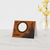 Carte Chauve-souris, cadre photo de maison hantée et cie (Fleur jaune)