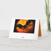 Carte Chauve-souris et moisson lune tomber noir orange é (Dos)
