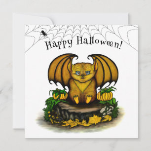Carte  Chauve-souris mignonne d'Halloween