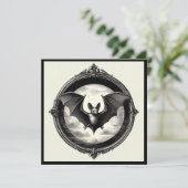 Carte Chauve-souris volante avec gothique pleine lune (Debout devant)