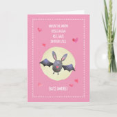 Carte Chauves-souris plus mignonne Chauve-souris Valenti (Devant)
