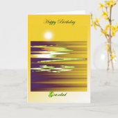 Carte cheason de brenda de papy de joyeux anniversaire (Fleur jaune)