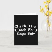 Carte Check Back For Rage Bait Funny Meme Gift  (Fleur jaune)