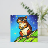 Carte Cheeky, Jouant Chipmunk Pal (Debout devant)