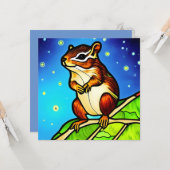 Carte Cheeky, Jouant Chipmunk Pal (Devant/Arrière en situation)