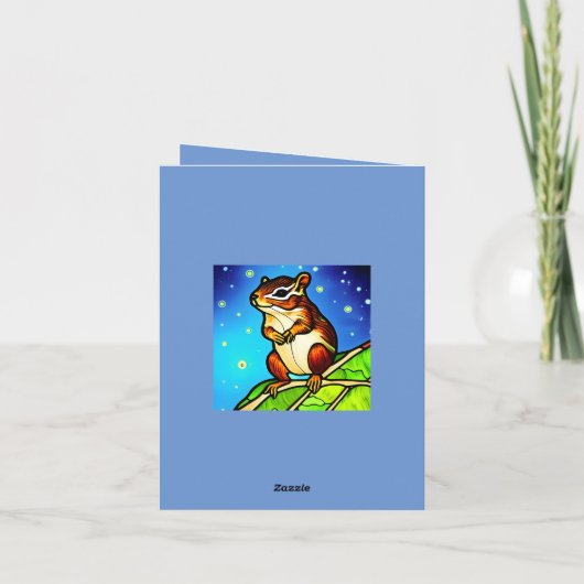 Carte Cheeky, Jouant Chipmunk Pal (Dos)