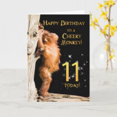 Carte Cheeky monkey (Fleur jaune)
