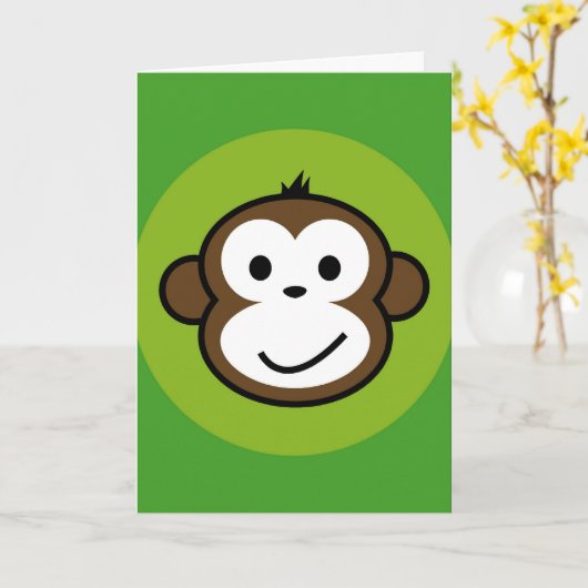 Carte Cheeky Monkey (Fleur jaune)
