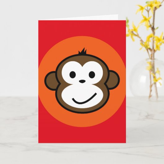 Carte Cheeky Monkey (Fleur jaune)