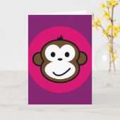 Carte Cheeky Monkey (Fleur jaune)