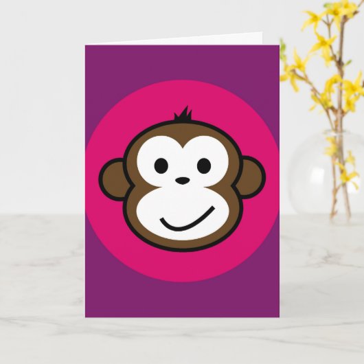 Carte Cheeky Monkey (Fleur jaune)