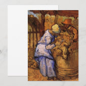 Carte Cheep Shearers (après Millet) par Vincent van Gogh (Devant / Derrière)