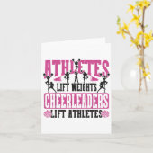 Carte Cheer Cheerleading Athletes Lift Weights Cheerlead (Fleur jaune)